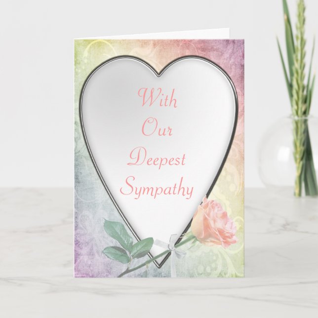 With Our Deepest Sympathy - Sympathy Card (Front)