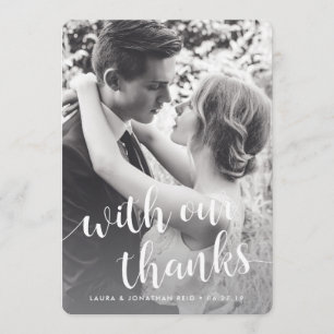With Our Thanks   Photo Thank You w/ Back Message Card