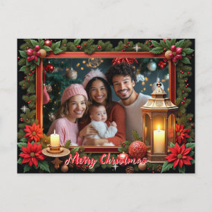 With own photo Cozy Christmas Keepsake Holiday Postcard