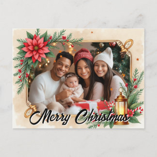 With own photo Lantern & Laughter Holiday Postcard