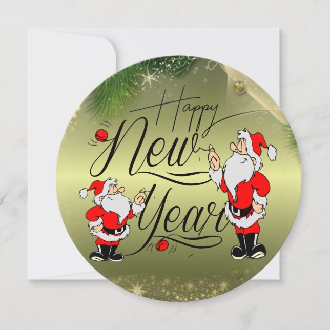 with Papa Noel verde Card (Front)
