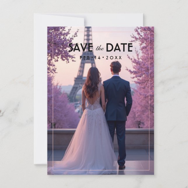 With photo Amour Éternel Save the Date (Front)