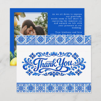 With photo Azul & Limone Romance Thank You Card