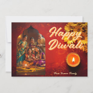With Photo & custom text Festival Flame card