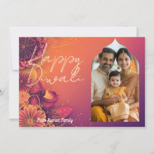 With Photo & custom text Festival Flame card