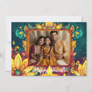 With Photo & custom text Golden Glow & Gudiya Smil Invitation