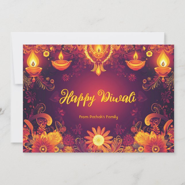 With Photo & custom text Luminous Love card (Front)