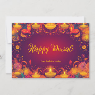 With Photo & custom text Twilight Raga card