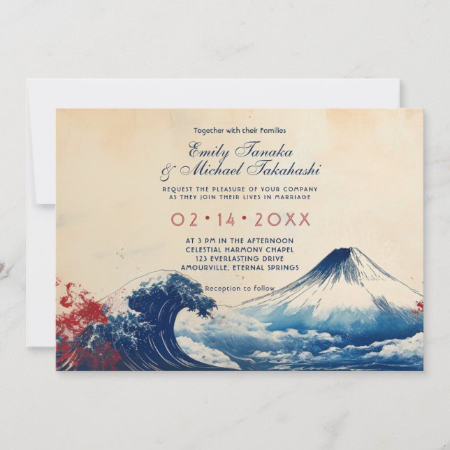 With photo Japonesque Harmony with Fuji Invitation (Front)