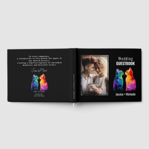 🌈With photo   Purrfectly Yours: Rainbow Love Guest Book