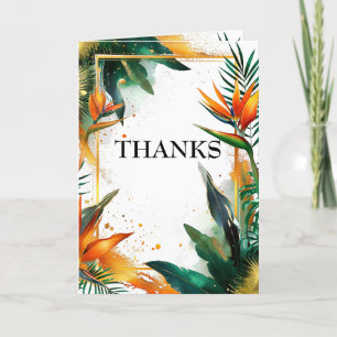 With photo Thanks Birds of Paradise Bliss Thank You Card