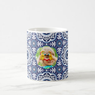 💙🤍 With picture Mediterranean Azulejos Coffee Mug