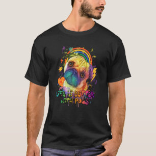 with Pugs Dutch Bulldog Humour Pug Owner 1 T-Shirt
