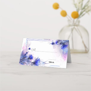 With quote at the back 💙Cornflower Reverie  Place Card