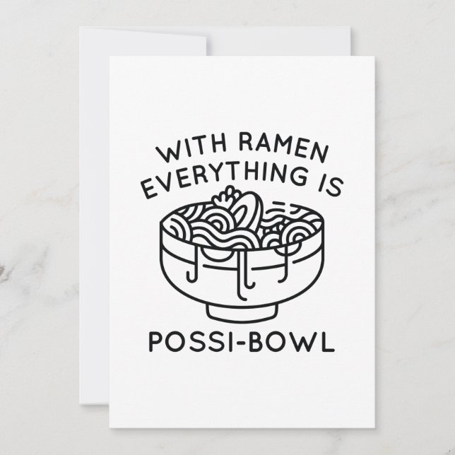 With Ramen Everything Is Possi-Bowl Thank You Card (Front)