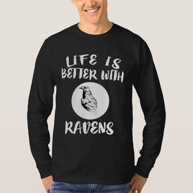 With Ravens Birds Animal T-Shirt (Front)