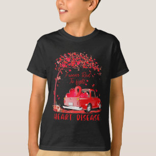 With Red Ribbons I Wear Red To Fight Heart Disease T-Shirt
