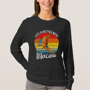 With Scarlet Macaw Colourful Parrot Bird T-Shirt