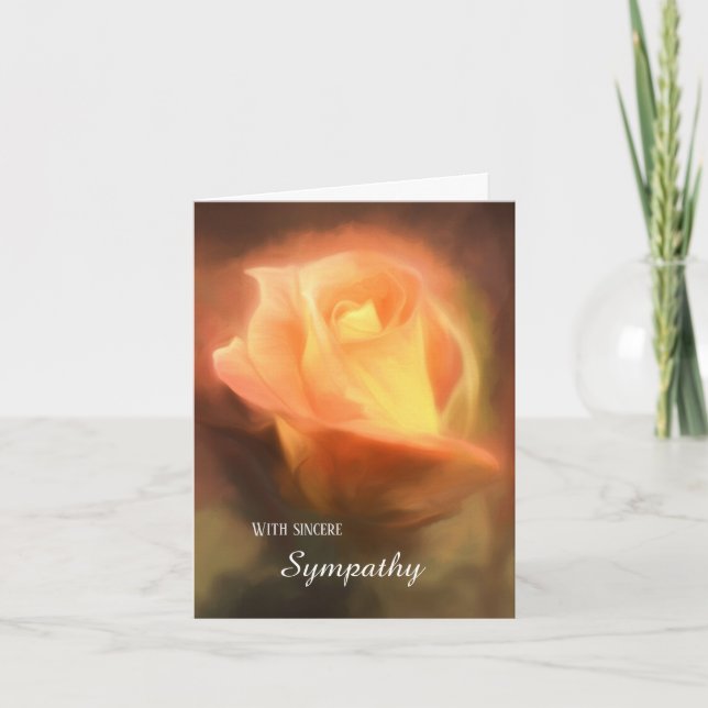 With Sincere Sympathy Folded Greeting Card (Front)