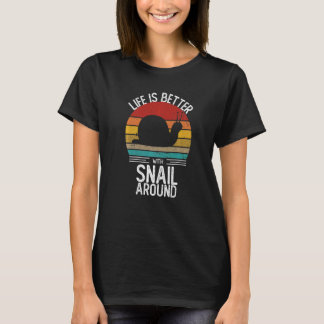 with Snails Around Retro Snail T-Shirt