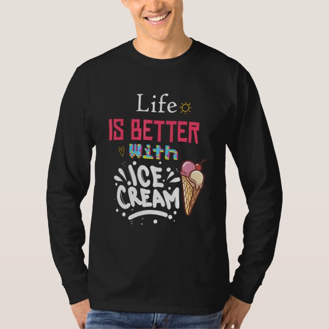 With Sprinkles Sweet Ice cream T-Shirt (Front)