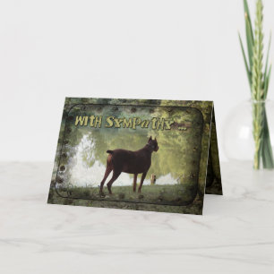 With Sympathy - Doberman Overlooking a Lake Card