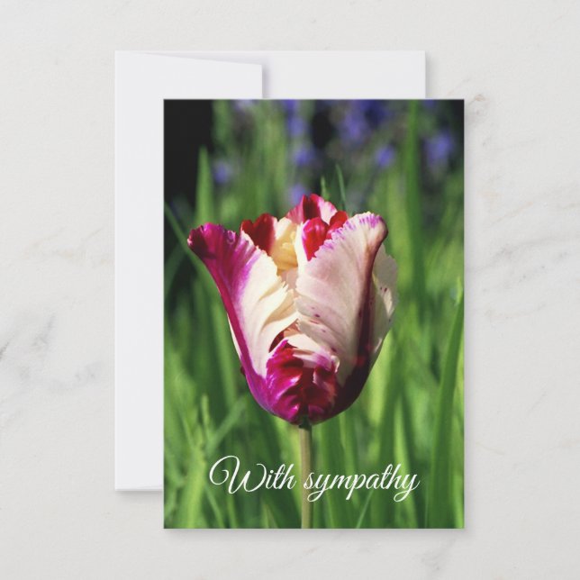 With Sympathy Flat  Card (Front)