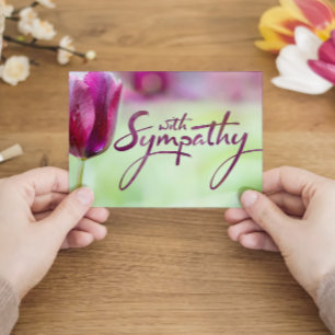 With Sympathy for Your Loss with Tulip Card