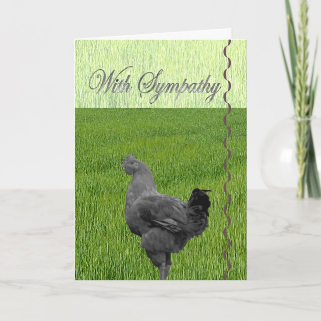 With Sympathy (loss of a chicken) Card (Front)