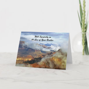 With Sympathy Loss of Brother, Grand Canyon Clouds Card