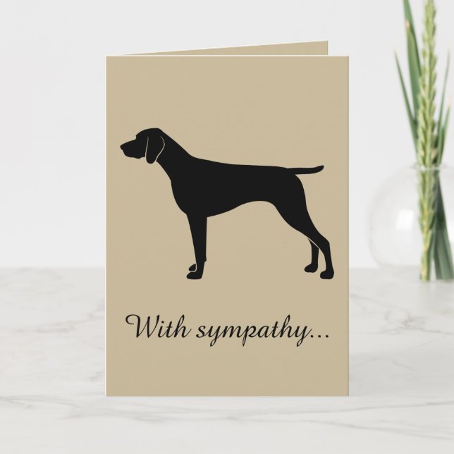 With Sympathy: Loss of German Shorthaired Pointer Card (Front)