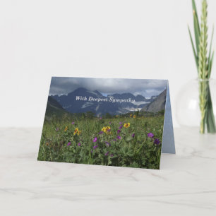 With Sympathy, Mountain Wildflowers Greeting  Card
