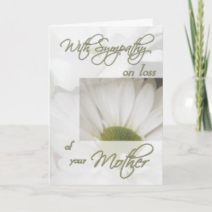 With Sympathy on loss of Mother/Daisy Card