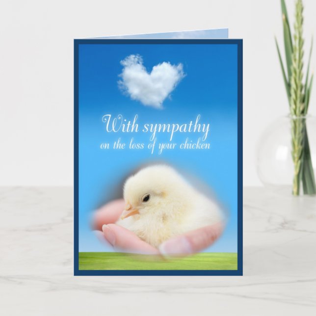 With sympathy on the loss of your chicken card (Front)