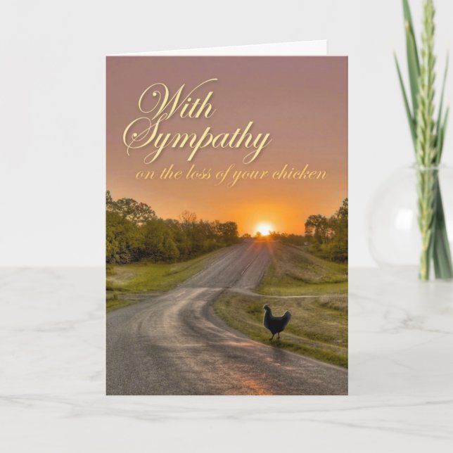 With sympathy on the loss of your chicken card (Front)