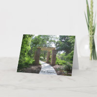 With Sympathy photo of a lone pergola on a path