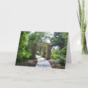 With Sympathy photo of a lone pergola on a path Card
