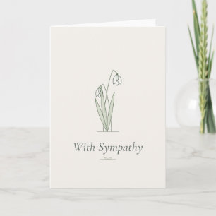 With Sympathy - Snowdrops Card