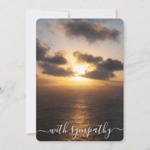 With Sympathy Sunset over the Ocean Condolences