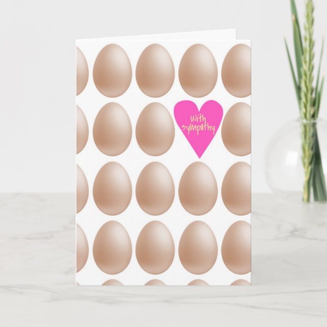 With sympathy: the loss of a chicken card (Front)