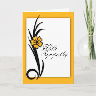 With Sympathy, understated, simple, stylish Card