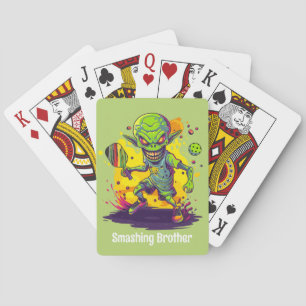With text Intergalactic Dinkdown Playing Cards