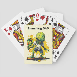 With text Out-of-This-World Playing Cards