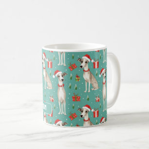 With text Whippet Wonderland Christmas Coffee Mug