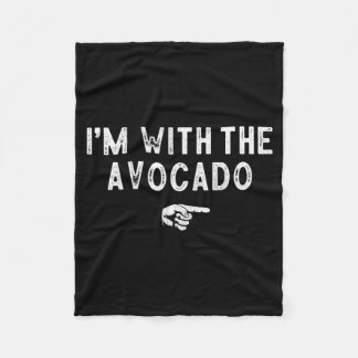 With The Avocado Matching Lazy Costume Halloween Fleece Blanket