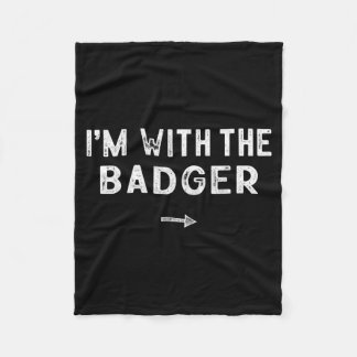 With The Badger Costume Matching Lazy Halloween Fleece Blanket