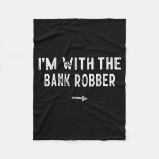 With The Bank Robber Costume Matching Lazy Fleece Blanket