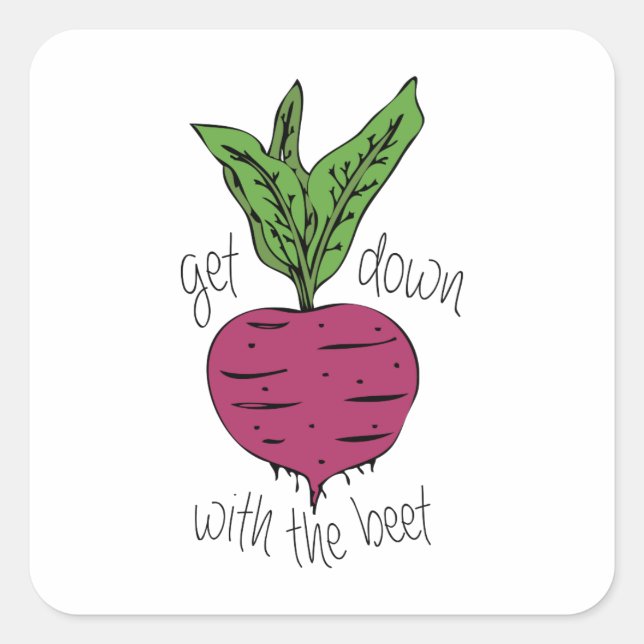 With The Beet Square Sticker (Front)