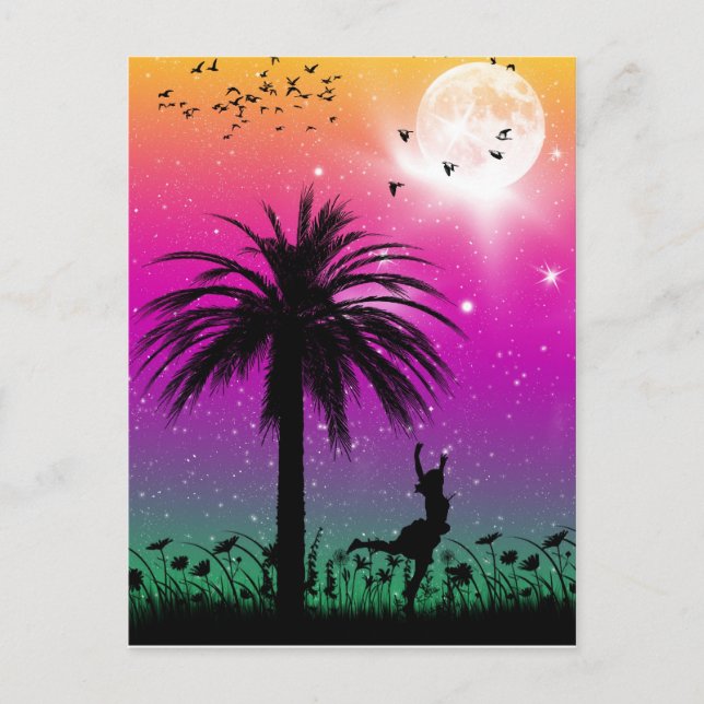 With the Birds Postcard (Front)