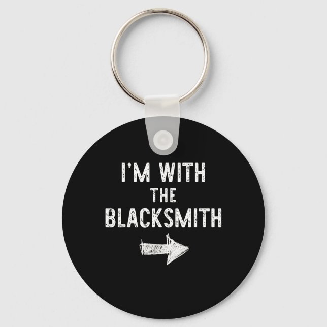 with The Blacksmith Funny Halloween Couple Costume Key Ring (Front)